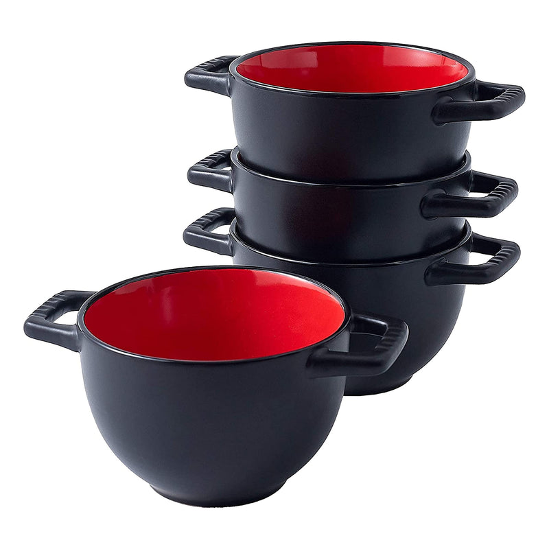 24oz French Onion Soup Pots with Handles, Ceramic Bowls for Rice, Dessert