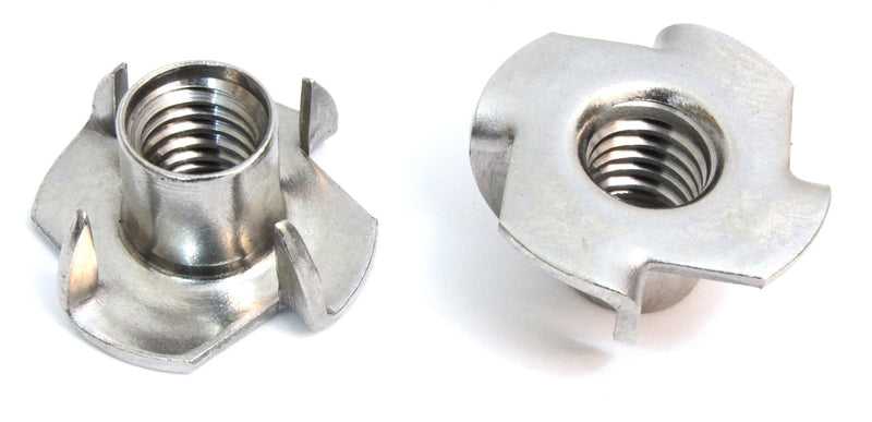 Stainless Steel T-Nuts 3/8" - 16" (Pack of 25) Threaded Insert, 304 (18-8).