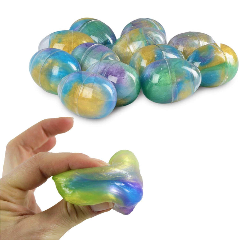 Slime Putty Easter Egg - 12 Pack Colorful Galaxy Sludgy Gooey Fidget Kit