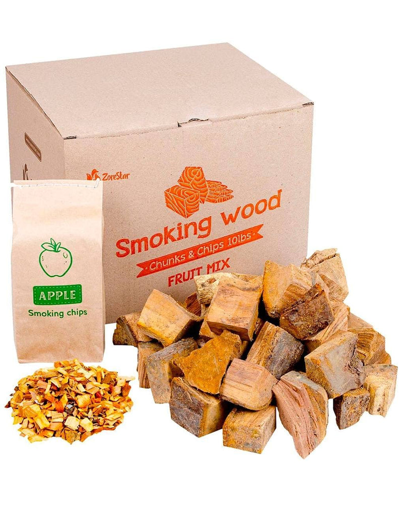 Apple Wood Chunks – 10-12 pounds of smoked wood for grilling and grilling plus 1 piece