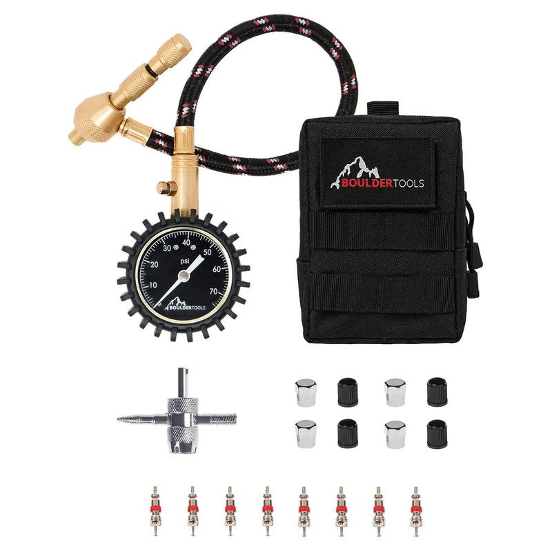 Tire Pressure Gauge Molle Bag Precision Release Button Offroad Kit