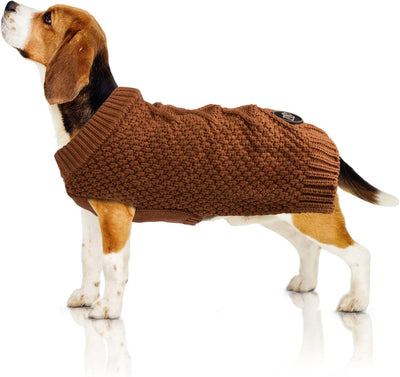 Bella Balu Dog Sweater with Cable Knit Pattern Dog Jacket Sweater for Dogs