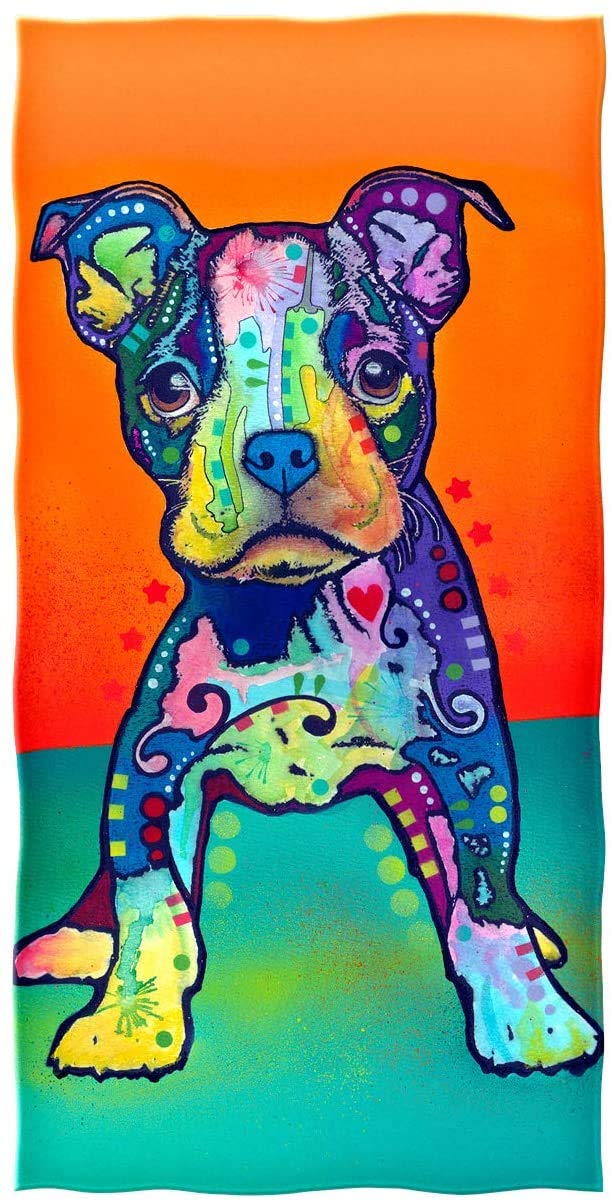 Colorful Dog Beach Towel for Women Girls Kids Men Dog Bath Towel Print