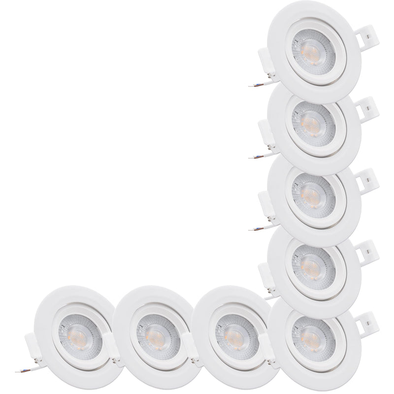 Led recessed spotlight 5w 500lm 405mm installation depth 75mm drill hole diameter