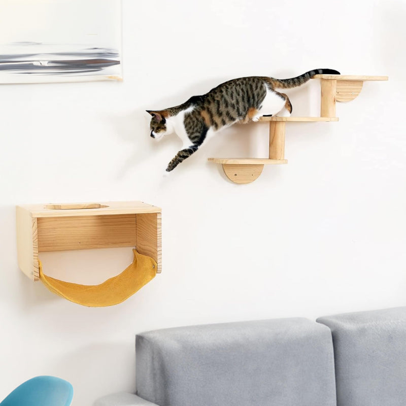 Cat Climbing Wall Lounge With Ladder Wall Mounted Cat Furniture