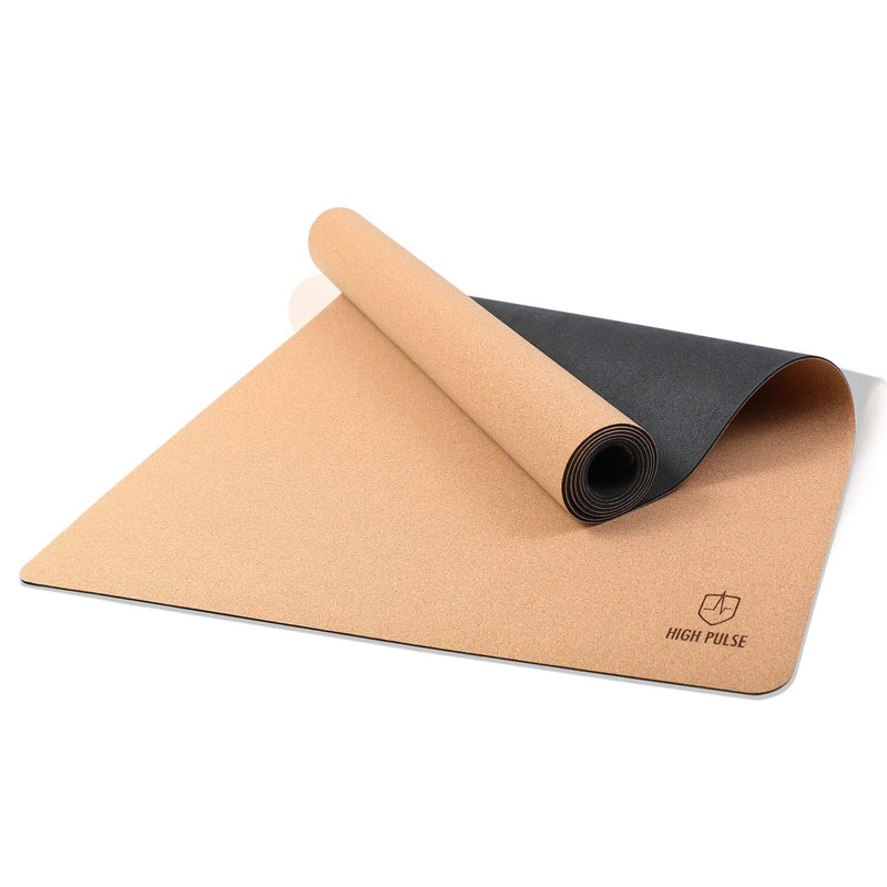 Yoga mat made of cork and rubber carrying strap 100 naturally sustainable