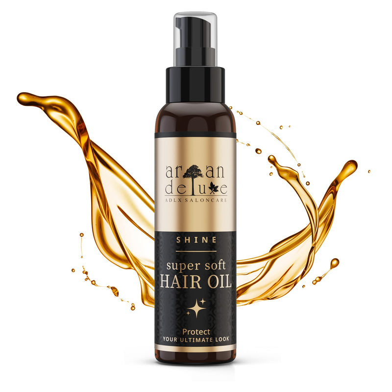 Argan Deluxe hair oil in hairdressing quality Argan oil hair care for dry, broken hair