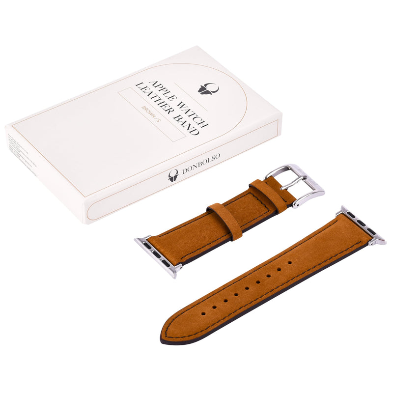 Leather Apple Watch Band - Stitched Watch Strap - Cool Watch Bands