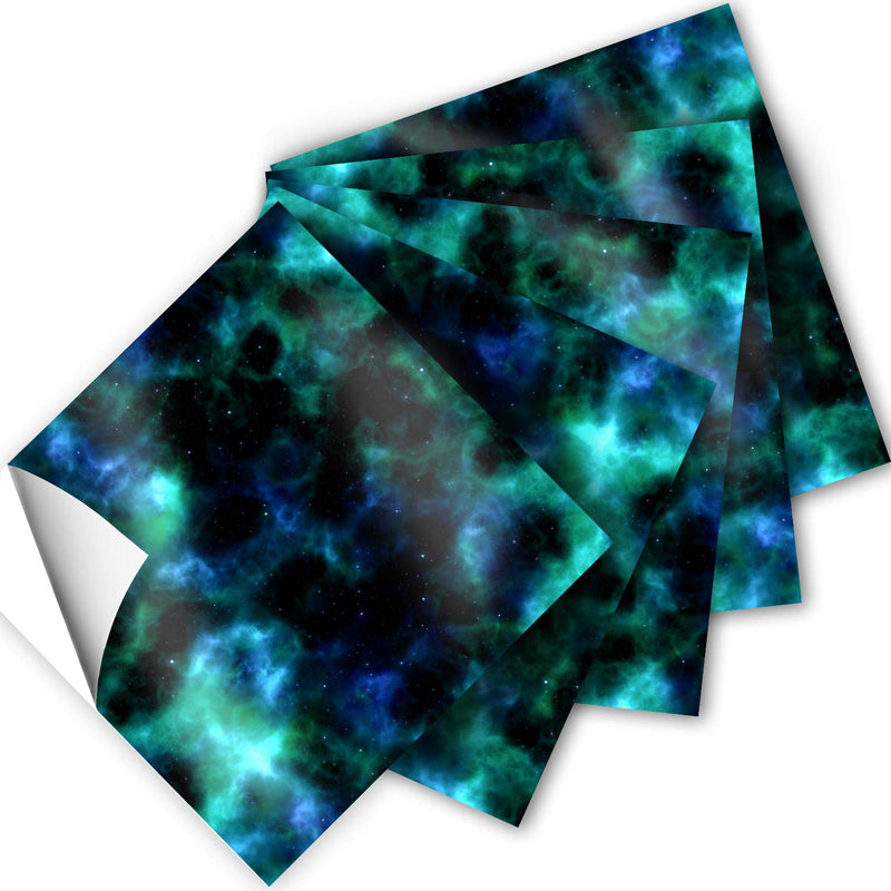 Make vinyl squares – 12 x 12 inch sheets of galaxy space patterns for framing