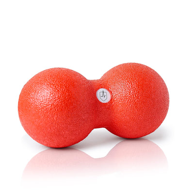 Massage ball including exercise poster double ball for targeted deep action