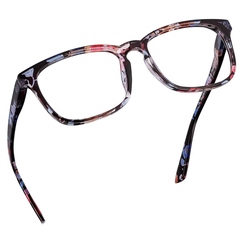 Blue Light Blocking Reading Glasses (Floral Pattern, 175x Magnification) for Computer