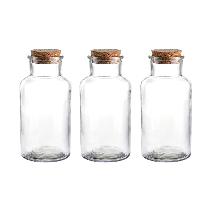 Glass favor jar, glass storage jars with corks for wedding and party