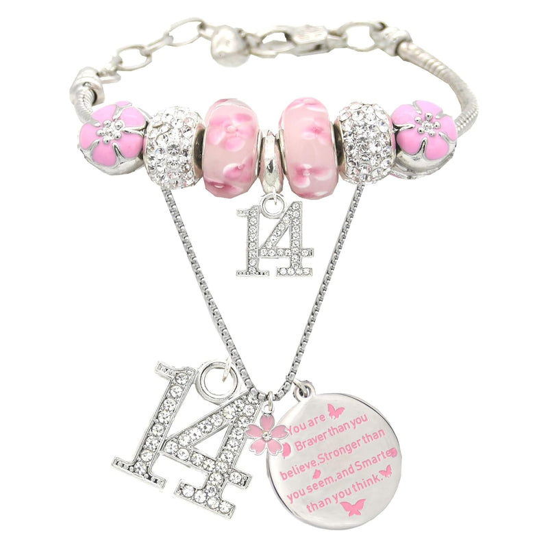 14th Birthday Gifts for Girls 14th Birthday Charm Bracelet 14th Birthday