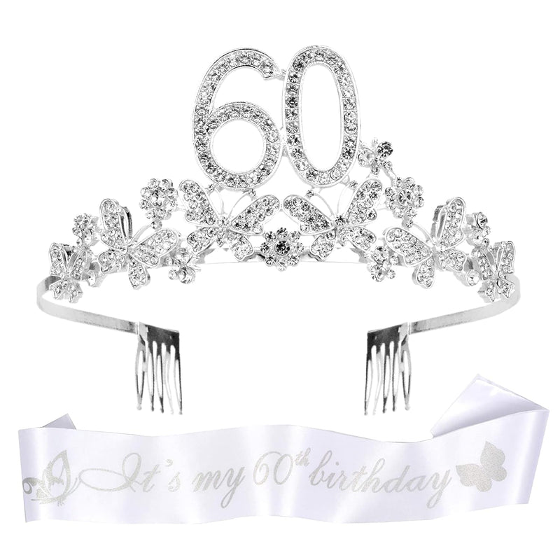 60th birthday gifts for women, 60th birthday tiara and sash, it&