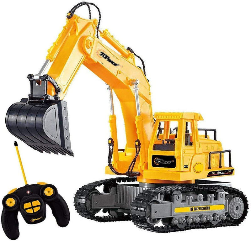 Fully functional 7 channel RC excavator, battery powered electric RC remote control