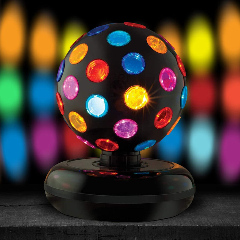 Rotating Disco Ball with LED Lights - Colorful Flashing DJ Lights for Indoor Use