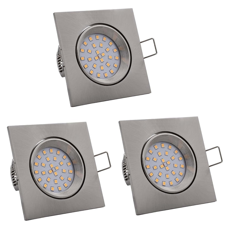 LED recessed spotlight dimmable 4w 400 lumens IP44 only 27mm extra flat installation depth