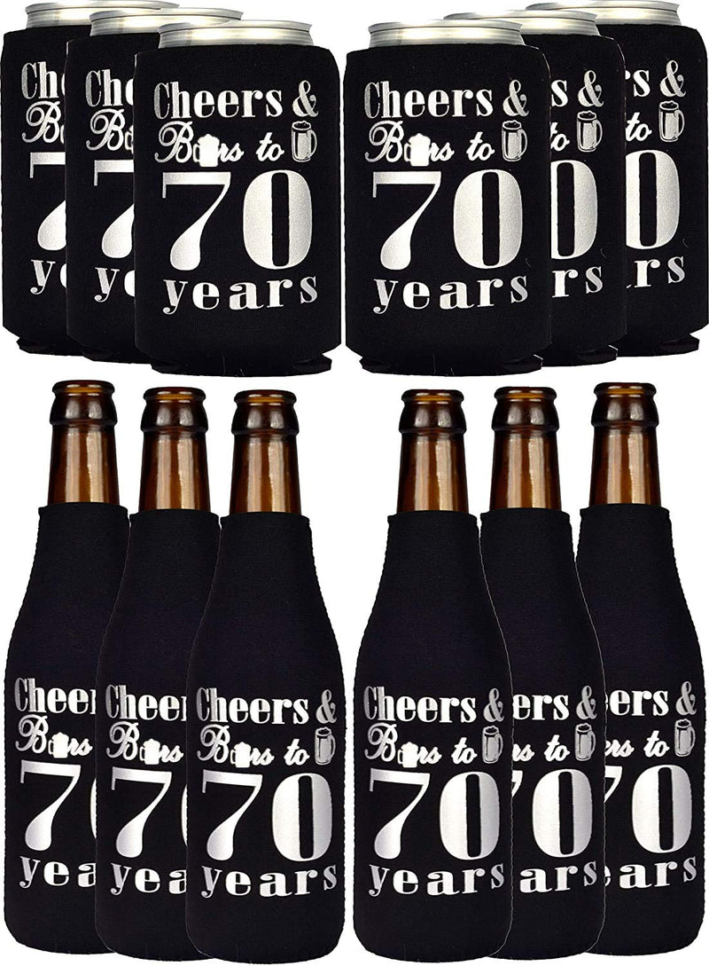 Cheers to 70th years, 70th can cooler, 70th birthday can cooler, 70th birthday