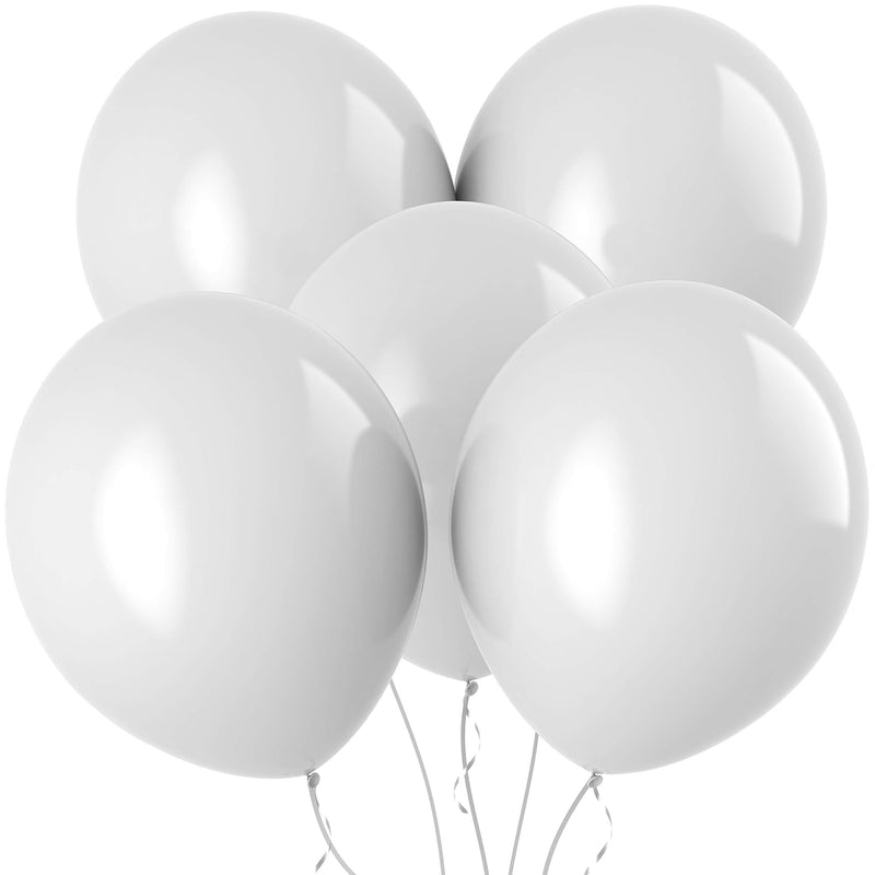 White Jumbo Balloons - 30 extra large 18 inch white balloons for photo shoots