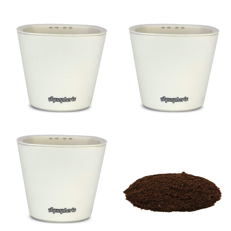 Self Watering Planters - Pack of 3 mini pots for small houseplants