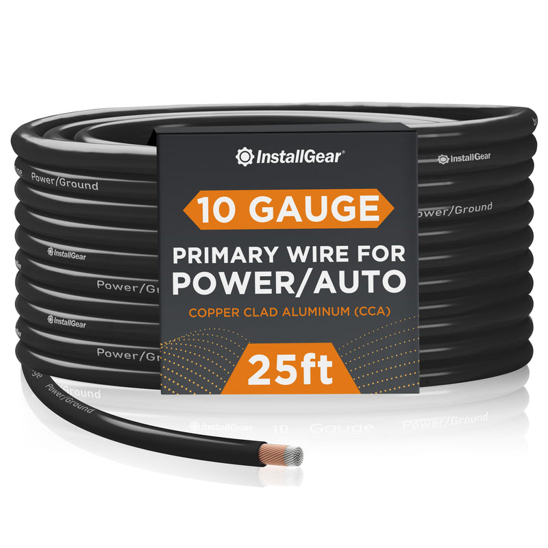 10 Gauge Wire (25 Feet) Copper Clad Aluminum Caa - Primary Automotive Wire, Car