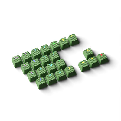 Rubber Keycaps Set Anti-Slip Texture Double Shot Keycap Set 23 Keys Oem