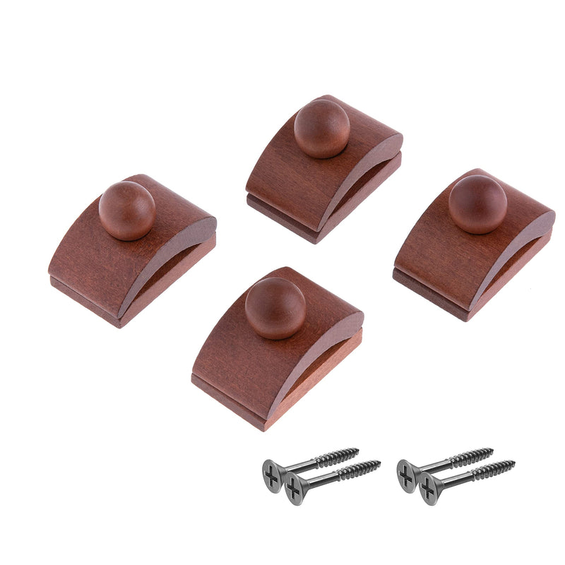 Classy Clamps Wooden Quilt Wall Hanger, 4 Small Clips (Dark) and Screws