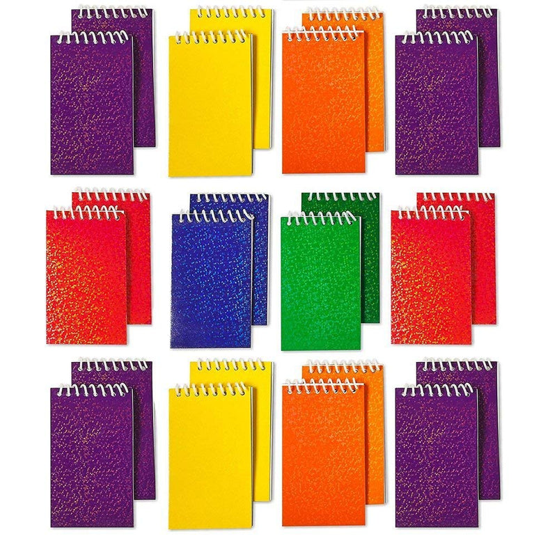 Mini Spiral Prism Notepads - 225 x 35 Inches - 20 Pages Each - Pack of 24 -