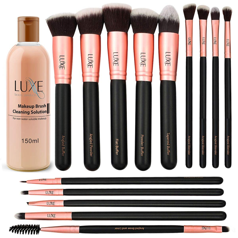 Makeup Brush Set for Face and Eyes - Synthetic Foundation Brushes