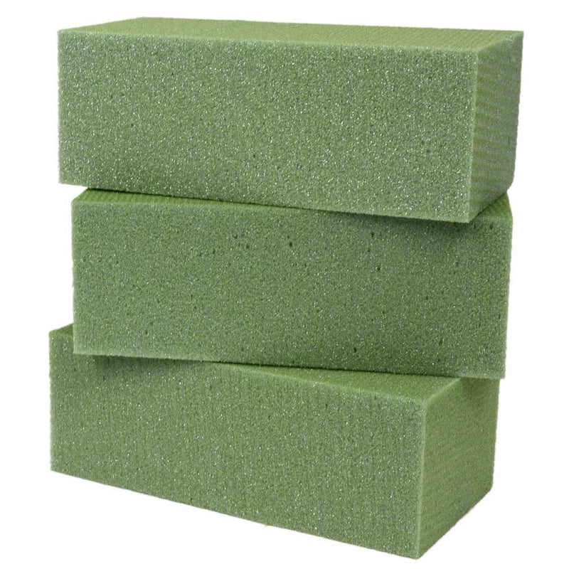 Dry floral floral foam blocks (3 ct), green foam for floral arrangements, Styrofoam