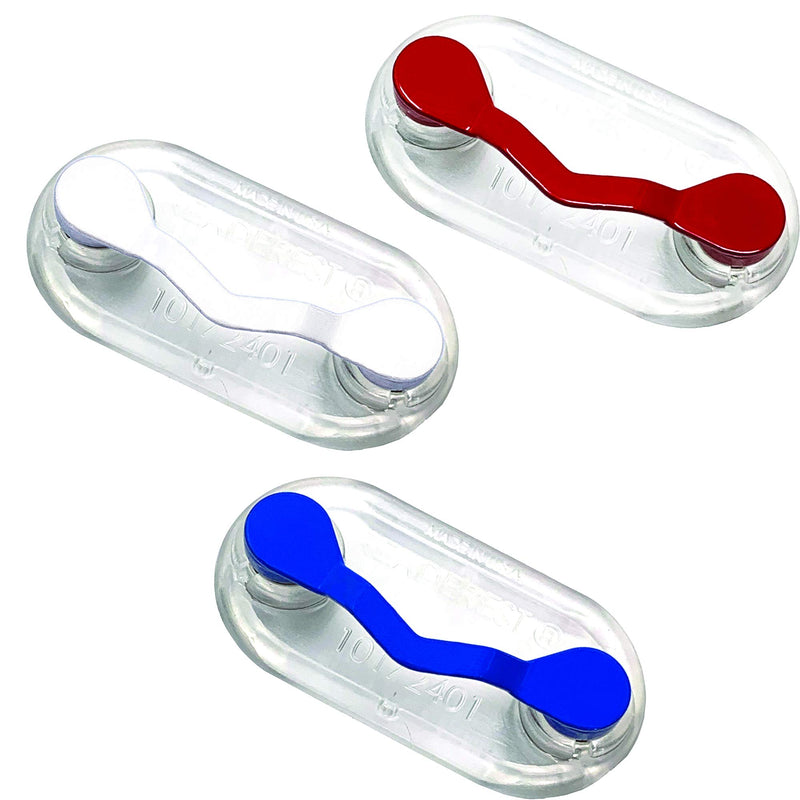 Stainless Steel Magnetic Glasses Holder - ID Card Accessories in Blue, Red and White