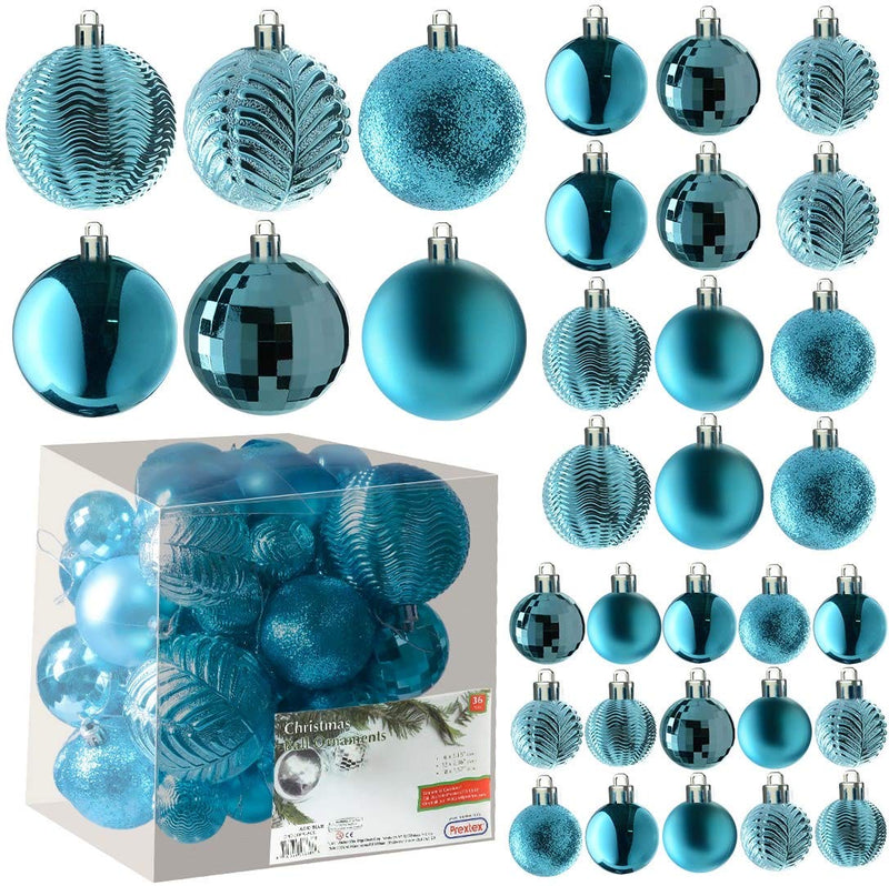 Champagne Christmas Ball Ornaments for Christmas Decoration 36 Pieces