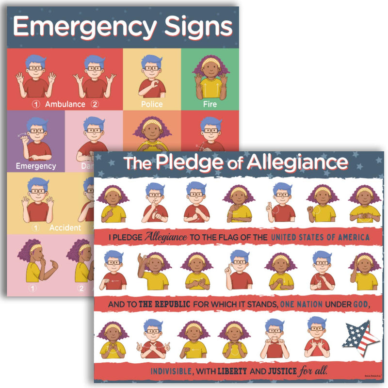 American Sign Language Posters for the Classroom 1 Emergency Sign Language Chart