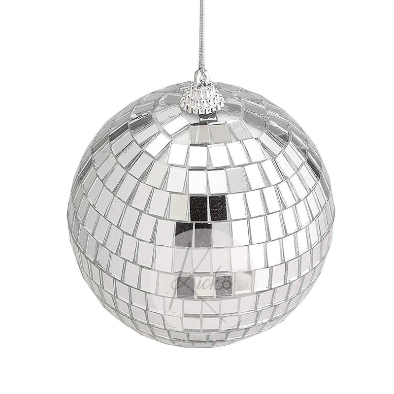 Disco Ball Gold - Mini Disco Ball Decoration - Mirror Disco Balls - 4" Silver