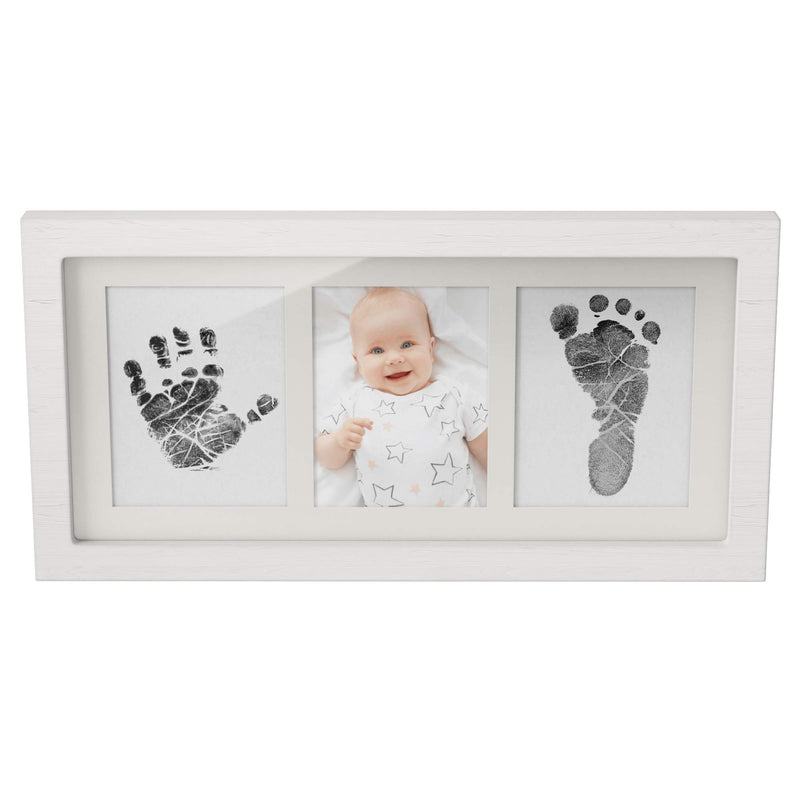 Plaster cast baby hand and foot with 2 comfortable impression compartments including beautiful