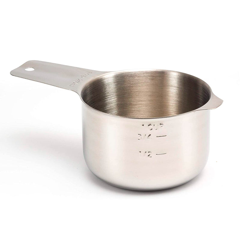 1 Cup Stainless Steel Metal Measuring Cup Precise Engraved Markings