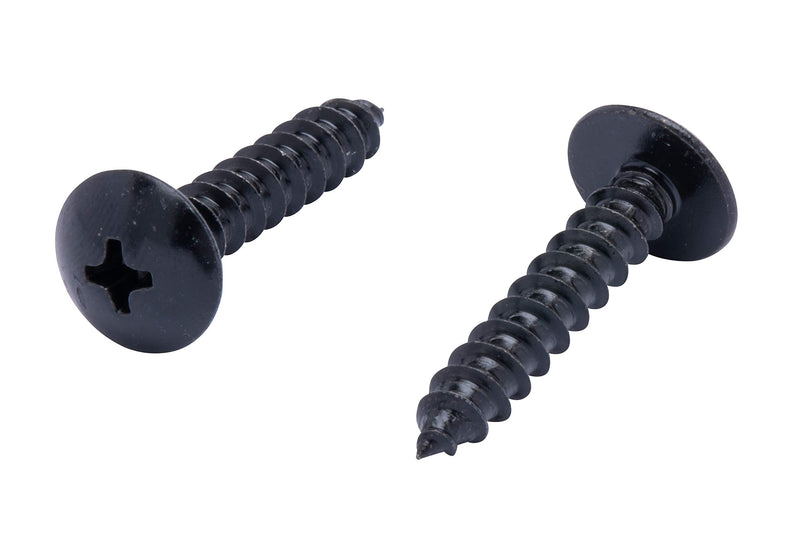 10 x 1" Stainless Steel Phillips Truss Head Wood Screw (Pack of 25), Black Xylan