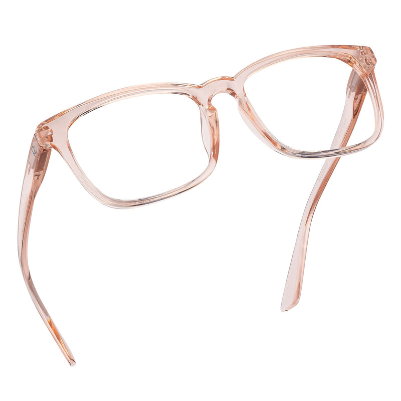 Blue Light Blocking Reading Glasses (Blush, 125x Magnification) Computer