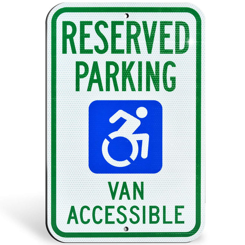 18" x 12" Metal Disabled Parking Sign - Do Not Block Entrance Parking Sign