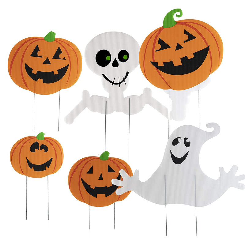 Halloween Decorations, 6 Piece Family Friendly Yard Decoration Signs,