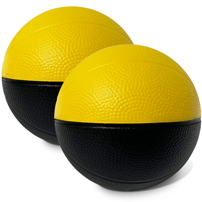 4 Inch Indoor Mini Hoop Foam Basketball - 2 Pack Mini Hoop Balls - Easy to Grip