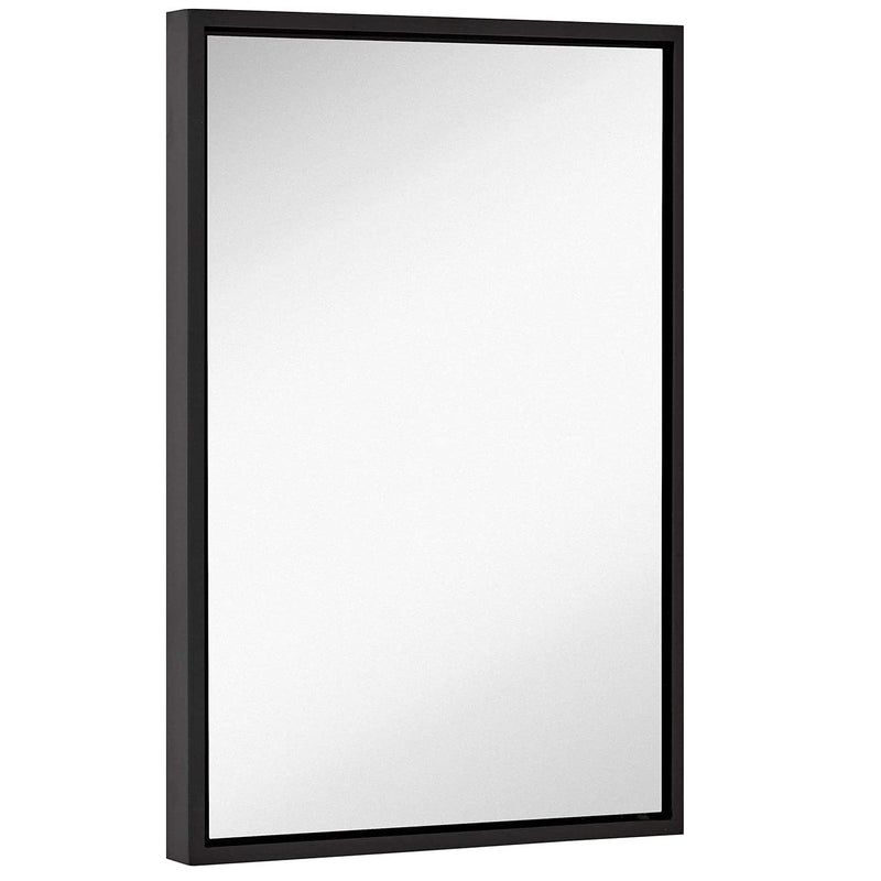 16 x 24 inch small rectangular bathroom mirror with black frame