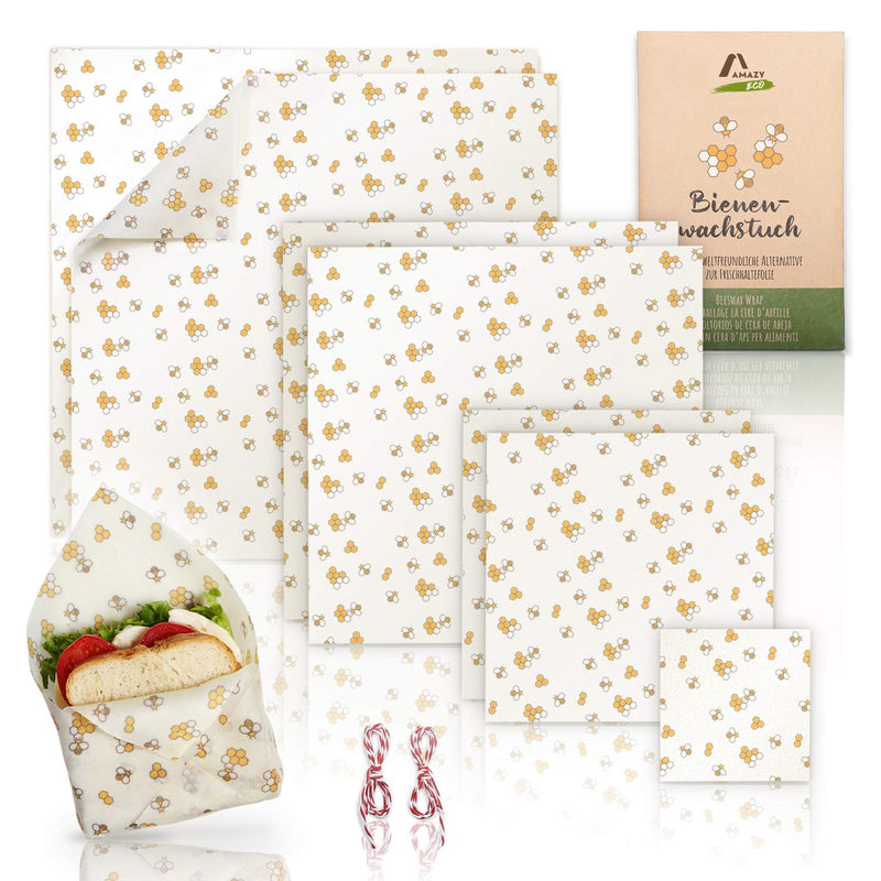 Beeswax cloths (set of 7) made from 100 natural beeswax, sustainable