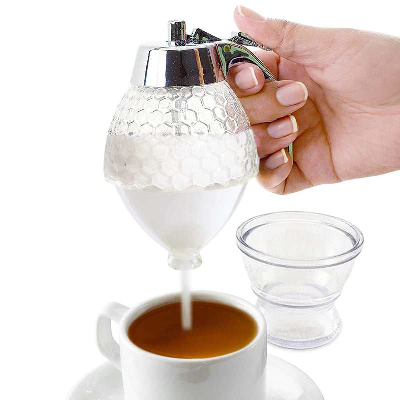 Glass Sugar Container Dispenser - Finger Trigger Glass for Coffee 8th