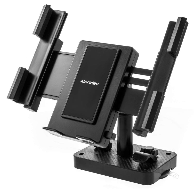 Universal permanent or portable tablet and smartphone desktop/wall mount