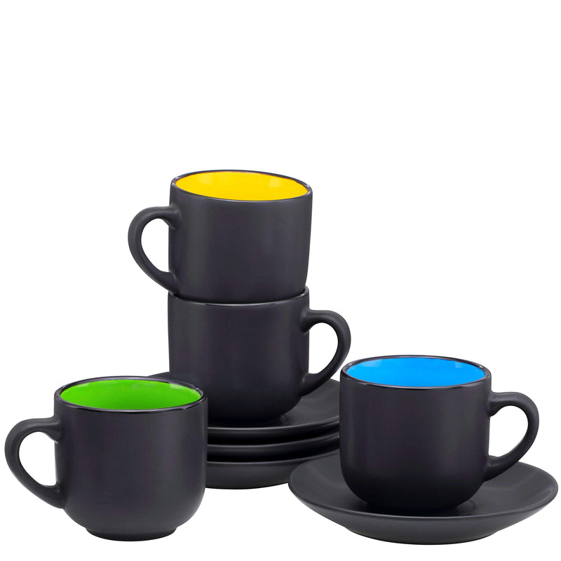 Holiday Gift Pick: Set of 4 Espresso Cups and Saucers, Small, 4 Ounces