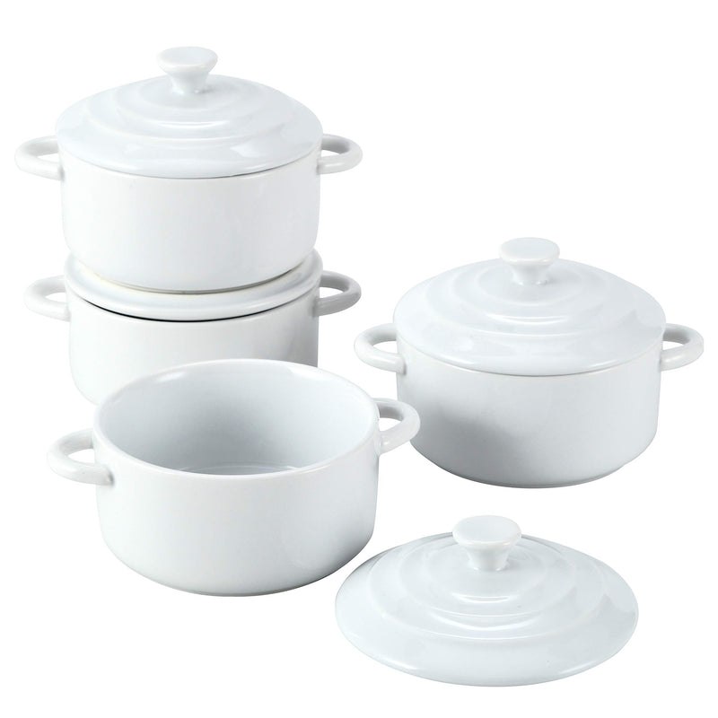 85 Oz Mini Cocotte Ceramic Baking Ramekins, Mini Casserole Dish with Lid