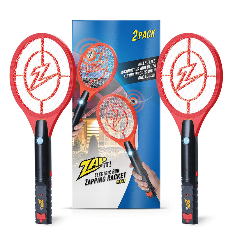 Zap It Electric Fly Swatter Racket and Mosquito Zapper Racket - Rechargeable Bug