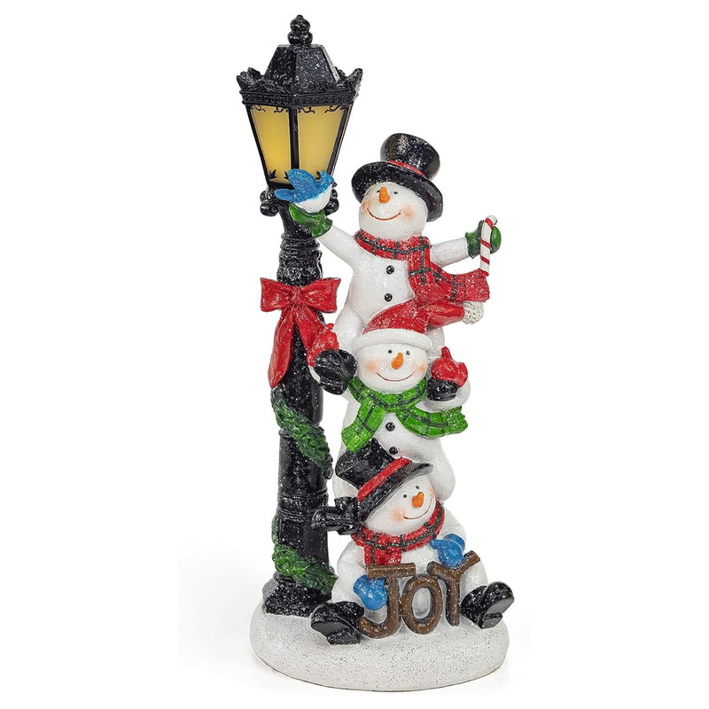 Christmas Snowman Decor Christmas Figures Resin Snowman Lighted Decorations