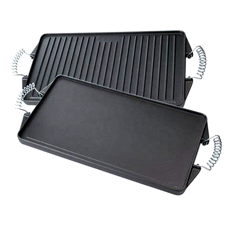 17" x 9" Pre-Seasoned Reversible Cast Iron Grill/Grill Pan, Cast Iron Grill